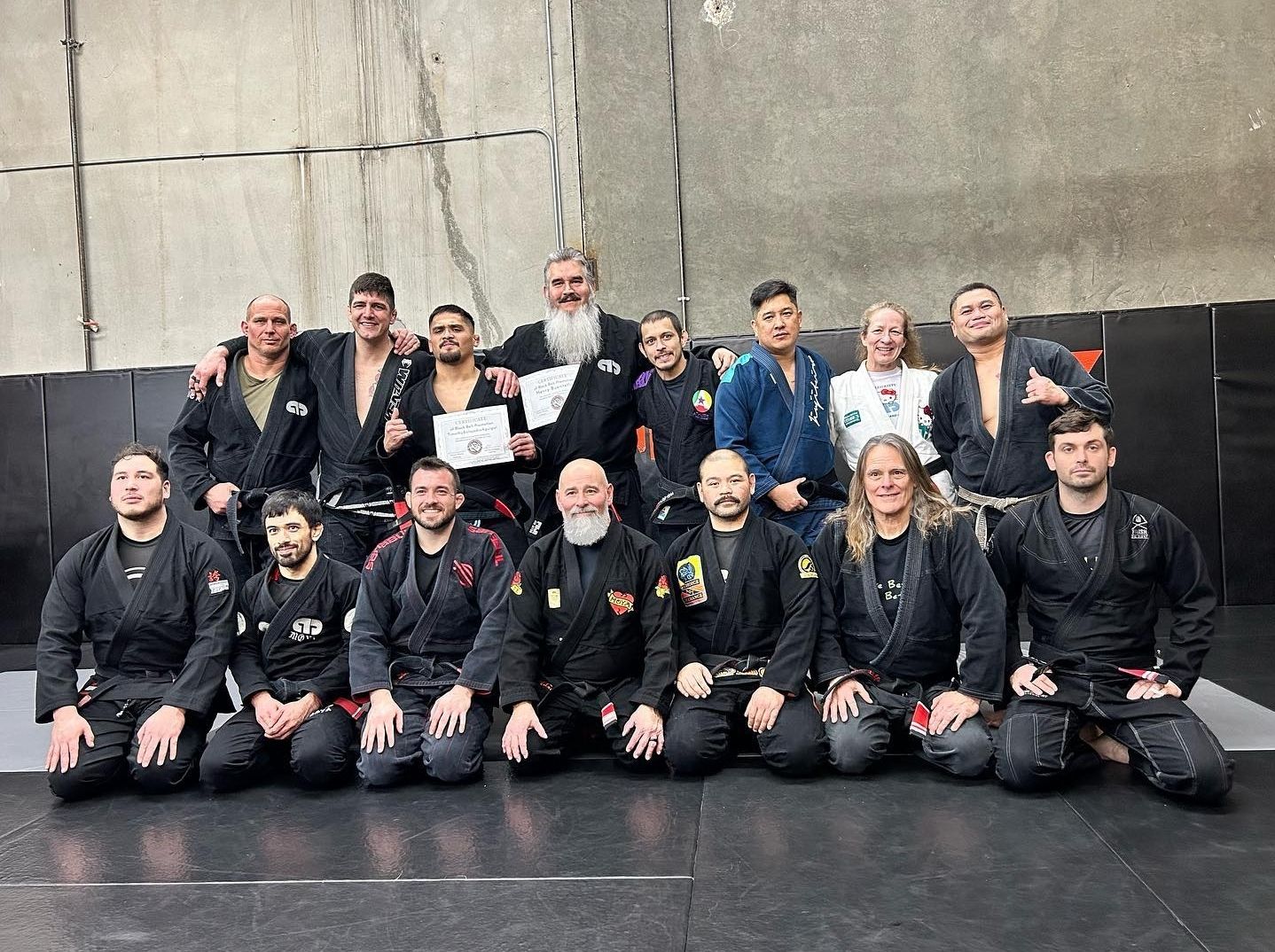 Professor George with some of his black belts